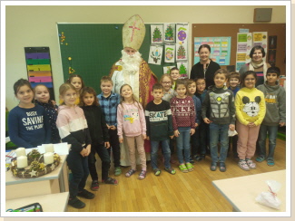 Der Nikolaus war in allen Klassen 2 B